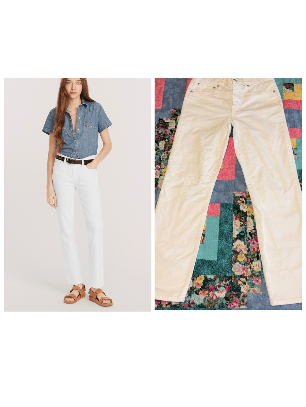 J.Crew $128 Woman’s 27 vintage slim straight White Denim jeans Pants